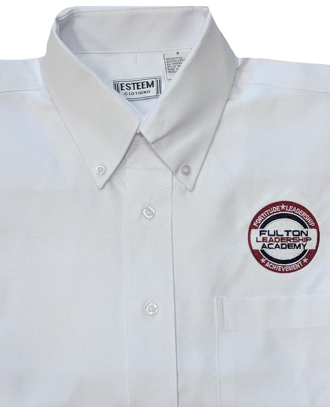 FLA-Adult long sleeve Oxford shirt with logo-(Middle School)